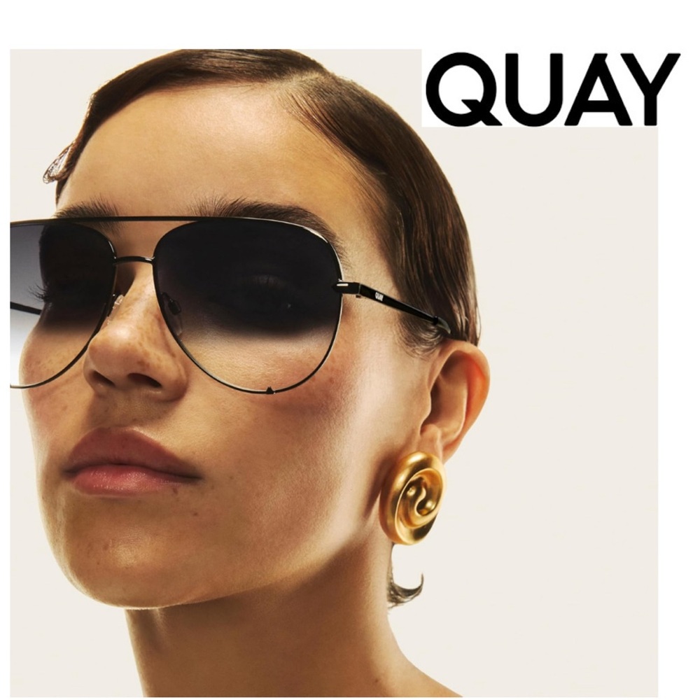 MWT Quay Black Fade High Key Mini Aviator Sunglasses